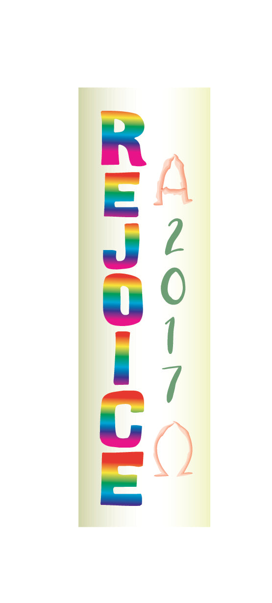 Candle Sticker - Rejoice (Without Year)Candle Sticker - Rejoice (Without Year)