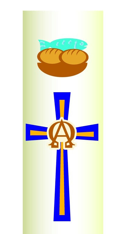 Candle Sticker - Loaves And Fish (Without Year)Candle Sticker - Loaves And Fish (Without Year)