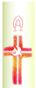 Candle Sticker - Dove And Cross  (Without Year)Candle Sticker - Dove And Cross  (Without Year)