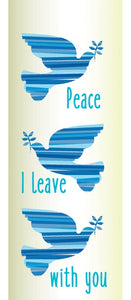 Candle Stickers - Peace Love With You  (Without Year)Candle Stickers - Peace Love With You  (Without Year)