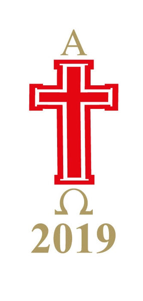 Candle Transfer - Red And White Cross 2019Candle Transfer - Red And White Cross 2019