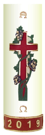 Red Cross With Green Twine Wax ReliefRed Cross With Green Twine Wax Relief