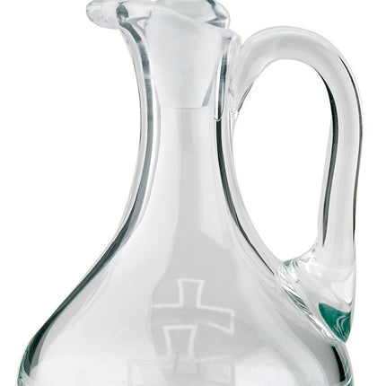 Bohemian Crystal Cruet With Engraved CrossesBohemian Crystal Cruet With Engraved Crosses