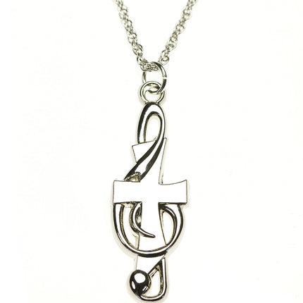 G Clef Cross Pendant 1 1/2"  (J-31)G Clef Cross Pendant 1 1/2"  (J-31)