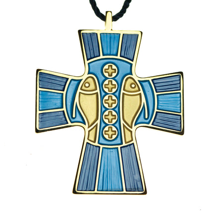 Blue Fish And Loaves Pendant (480)Blue Fish And Loaves Pendant (480)