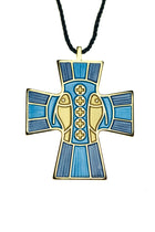 Blue Fish And Loaves Pendant (480)Blue Fish And Loaves Pendant (480)
