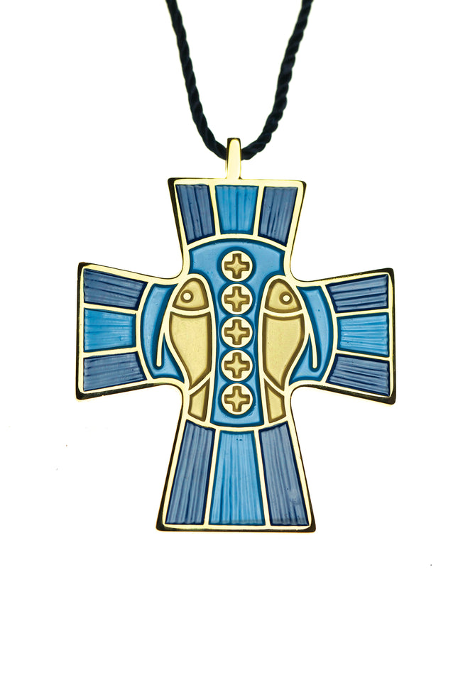 Blue Fish And Loaves Pendant (480)Blue Fish And Loaves Pendant (480)