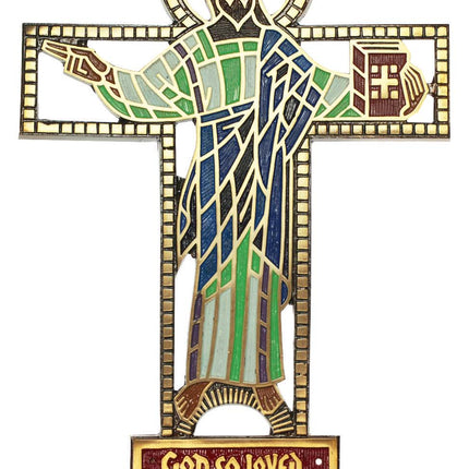 Wall Cross:  God So Loved The World...  (Johns 3:16 Cross)   (767)Wall Cross:  God So Loved The World...  (Johns 3:16 Cross)   (767)