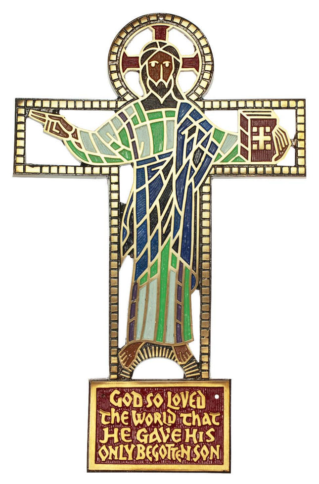 Wall Cross:  God So Loved The World...  (Johns 3:16 Cross)   (767)Wall Cross:  God So Loved The World...  (Johns 3:16 Cross)   (767)