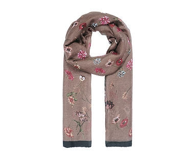 Caramel Floral Print ScarfCaramel Floral Print Scarf