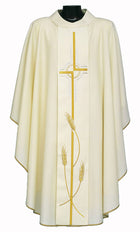 Cipriano Chasuble (White) - Round NeckCipriano Chasuble (White) - Round Neck
