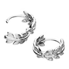 Leaf Huggie Hooped Earrings