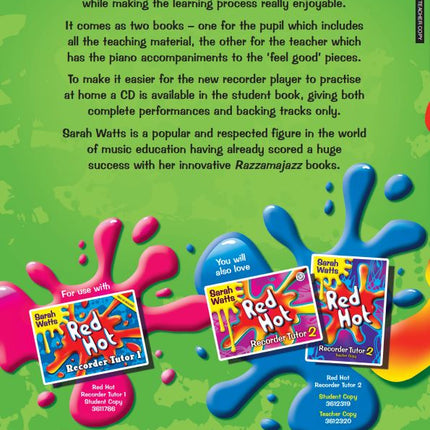 Red Hot Recorder Tutor - Teacher Edition - Back Cover