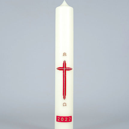 Red & Gold Cross Wax Relief