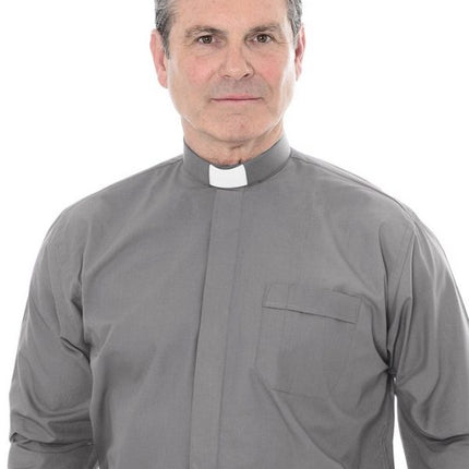 Men's Long Sleeve Shirt - 1in Slip In Collar