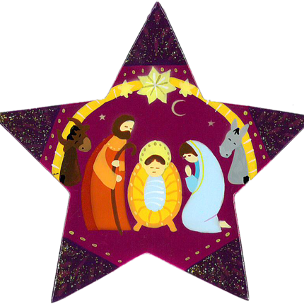 Nativity Scene Star Christmas Decoration
