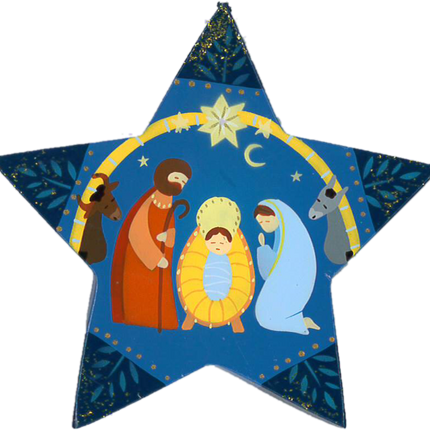 Nativity Scene Star Christmas DecorationNativity Scene Star Christmas Decoration