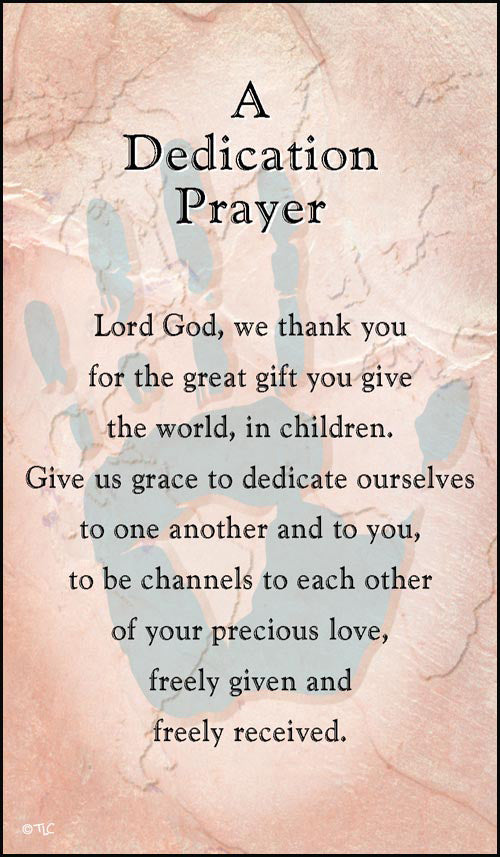 Prayer Cards-A Dedication PrayerPrayer Cards-A Dedication Prayer