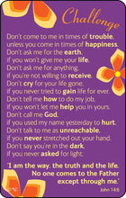 Credit Card Prayer Card - ChallengeCredit Card Prayer Card - Challenge