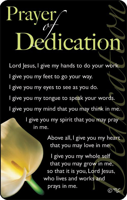 Credit Card Prayer Cards - Prayer Of DedicationCredit Card Prayer Cards - Prayer Of Dedication