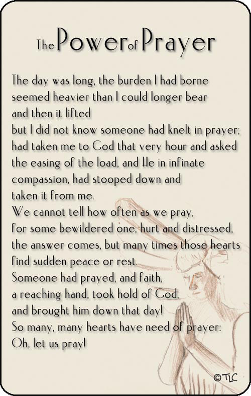 Credit Card Prayer Card - The Power Of PrayerCredit Card Prayer Card - The Power Of Prayer