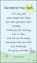 Prayer Card - Someone Has DiedPrayer Card - Someone Has Died