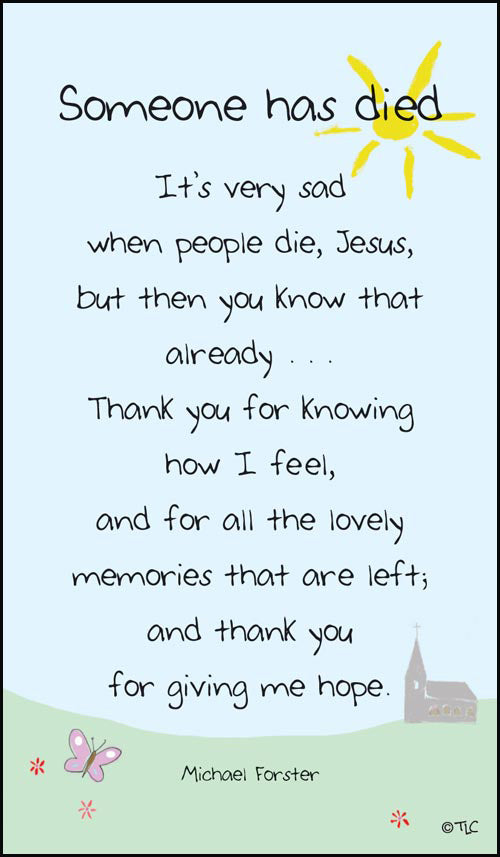 Prayer Card - Someone Has DiedPrayer Card - Someone Has Died