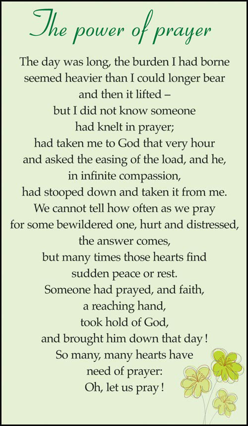 Prayer Card - The Power Of PrayerPrayer Card - The Power Of Prayer