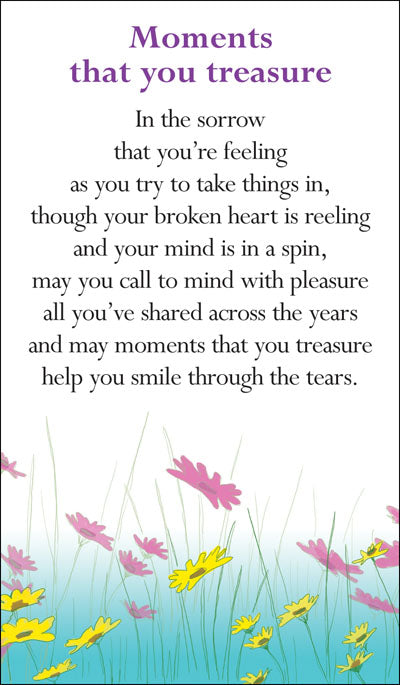 Prayer Card - Moments That You TreasurePrayer Card - Moments That You Treasure