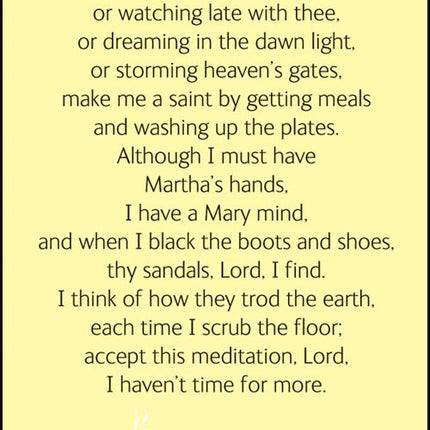 Prayer Card - Kitchen PrayerPrayer Card - Kitchen Prayer