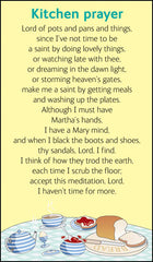 Prayer Card - Kitchen PrayerPrayer Card - Kitchen Prayer