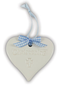Christening Boy Ceramic HeartChristening Boy Ceramic Heart
