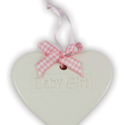 Baby Girl Ceramic HeartBaby Girl Ceramic Heart