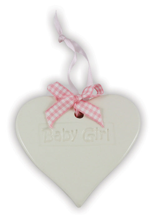 Baby Girl Ceramic HeartBaby Girl Ceramic Heart