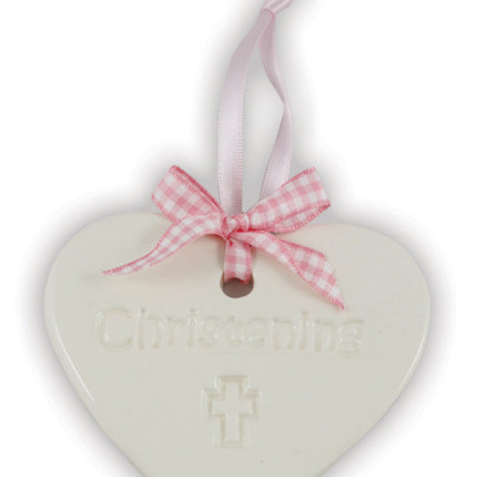 Christening Girl Ceramic HeartChristening Girl Ceramic Heart