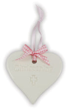 Christening Girl Ceramic HeartChristening Girl Ceramic Heart