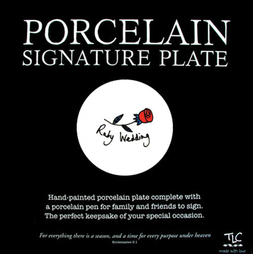 Porcelain Signature Plate