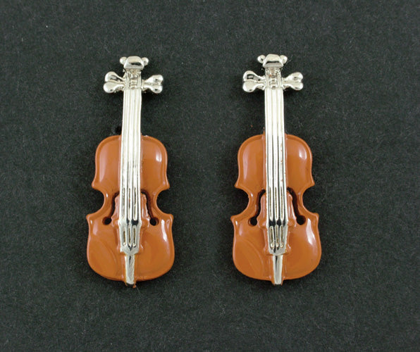 Brown Violin Cufflinks In Box (Psn247)Brown Violin Cufflinks In Box (Psn247)