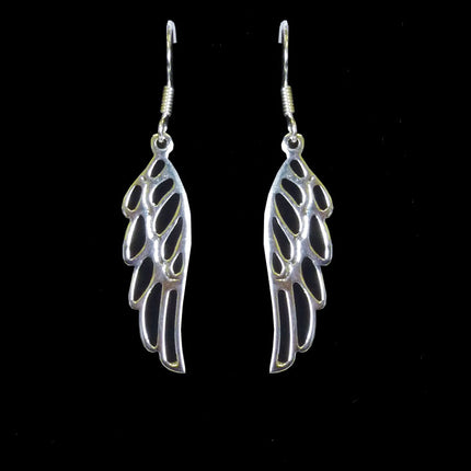 Silver Angel Wing Drop  EarringsSilver Angel Wing Drop  Earrings