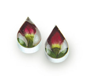 Rosebud Flower Earrings (Re02)Rosebud Flower Earrings (Re02)