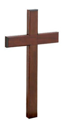 Mahogany Wall Mounted Cross -15 1/2