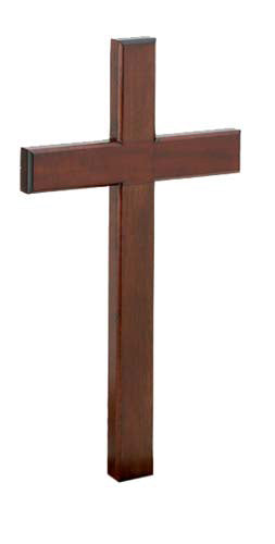 Mahogany Wall Mounted Cross -15 1/2" High      (C40)Mahogany Wall Mounted Cross -15 1/2" High      (C40)