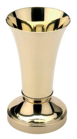 Brass Vase With Cast Base  -  8 1/2"Brass Vase With Cast Base  -  8 1/2"