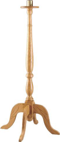 Traditional Paschal Stand With 3" Brass Fittings - NaturalTraditional Paschal Stand With 3" Brass Fittings - Natural