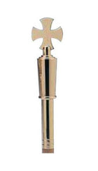 Verger'S Wand - Brass Cross On Tapered StemVerger'S Wand - Brass Cross On Tapered Stem