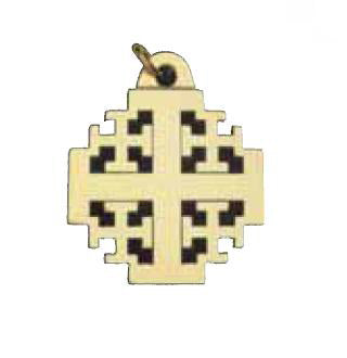 Jerusalem Cross Key TagJerusalem Cross Key Tag