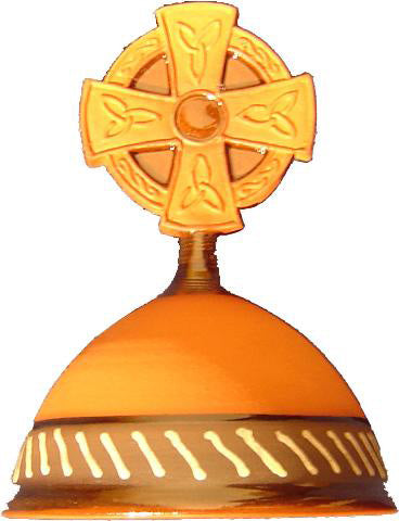 Terracotta  Celtic Pottery CrossTerracotta  Celtic Pottery Cross