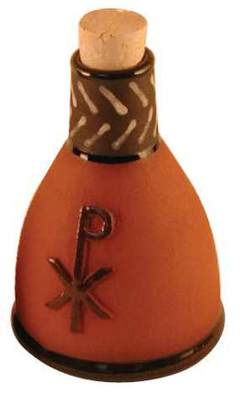 Terracotta Chi-Rho Pottery CruetTerracotta Chi-Rho Pottery Cruet