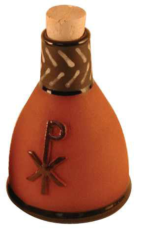 Terracotta Chi-Rho Pottery CruetTerracotta Chi-Rho Pottery Cruet
