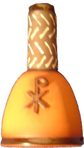 Terracotta Chi-Rho Pottery CandlestickTerracotta Chi-Rho Pottery Candlestick